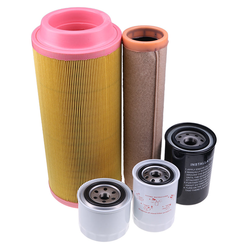 Huoltosuodatinsarja HH1C0-32430 1J301-43170 16631-43560 1911113001 1911113002 Kubota Engine V3800 Takeuchi-telakuormaajalle TL10