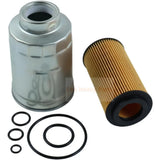 Wartungssatz ED0021753180-S Kraftstofffilter & ED0021750010-S Ölfilter Passend für Kohler KDI 1903 KDI 2504 KDI3404TCR Motor 30REOZK 4 35REOZT4 40REOZK 4 45REOZT4