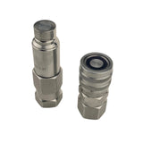 Male & Female Flat Face Coupler Kit 7246777 7246790 Aftermarket Replacement For Bobcat Loader 542 543 553 653 751 753 763 773 7753 853 863 864 873 963 - Fab Heavy Parts