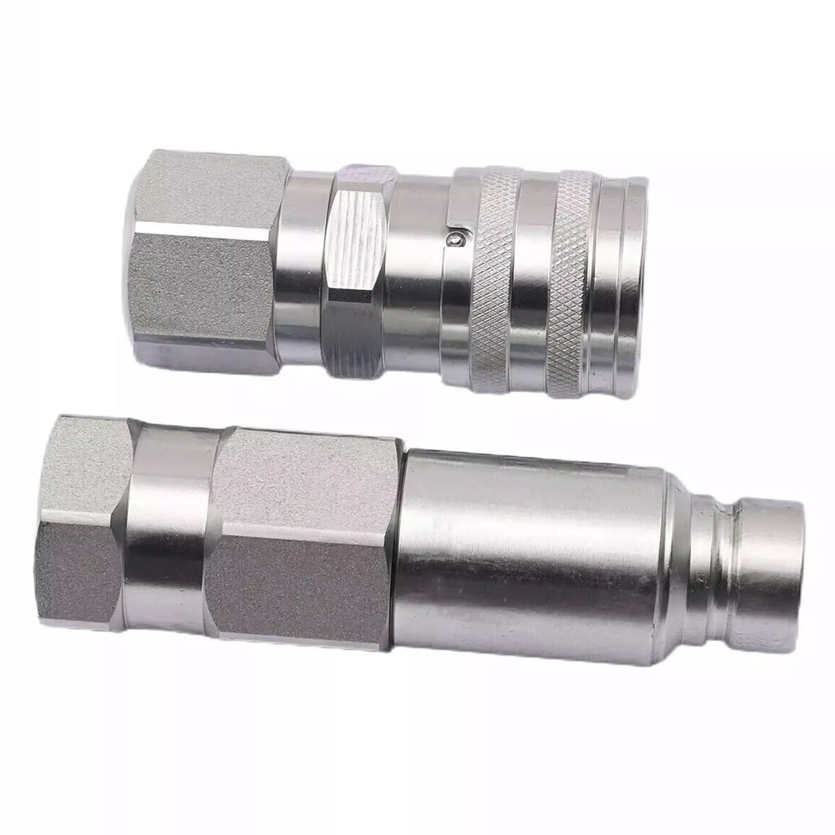 Male & Female Flat Face Coupler Kit 7246777 7246790 Aftermarket Replacement For Bobcat Loader 542 543 553 653 751 753 763 773 7753 853 863 864 873 963 - Fab Heavy Parts