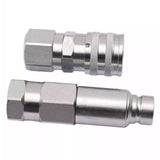 Male & Female Flat Face Coupler Kit 7246777 7246790 Aftermarket Replacement For Bobcat Loader 542 543 553 653 751 753 763 773 7753 853 863 864 873 963 - Fab Heavy Parts