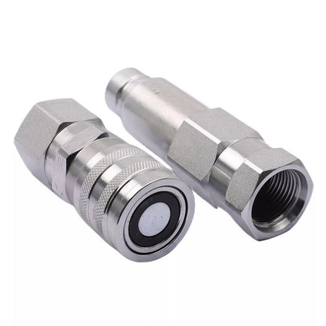 Male & Female Flat Face Coupler Kit 7246777 7246790 Aftermarket Replacement For Bobcat Loader 542 543 553 653 751 753 763 773 7753 853 863 864 873 963 - Fab Heavy Parts