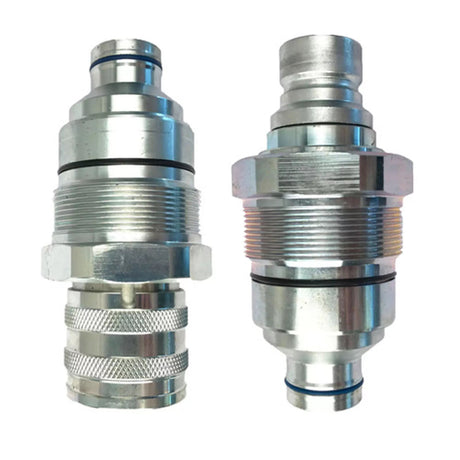 Male&Female Flat Face Quick Coupler 47396761 47396760 for Case TR340 L234 SR130 - Fab Heavy Parts