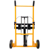 Manual Forklift Pallet Stakcer 440 Lbs Capacity Hydraulic Material Lift 35.5" Lift Height with Adjustable Forks and Fixed Legs 4PCS Wheels - Yellow - Fab Heavy Parts