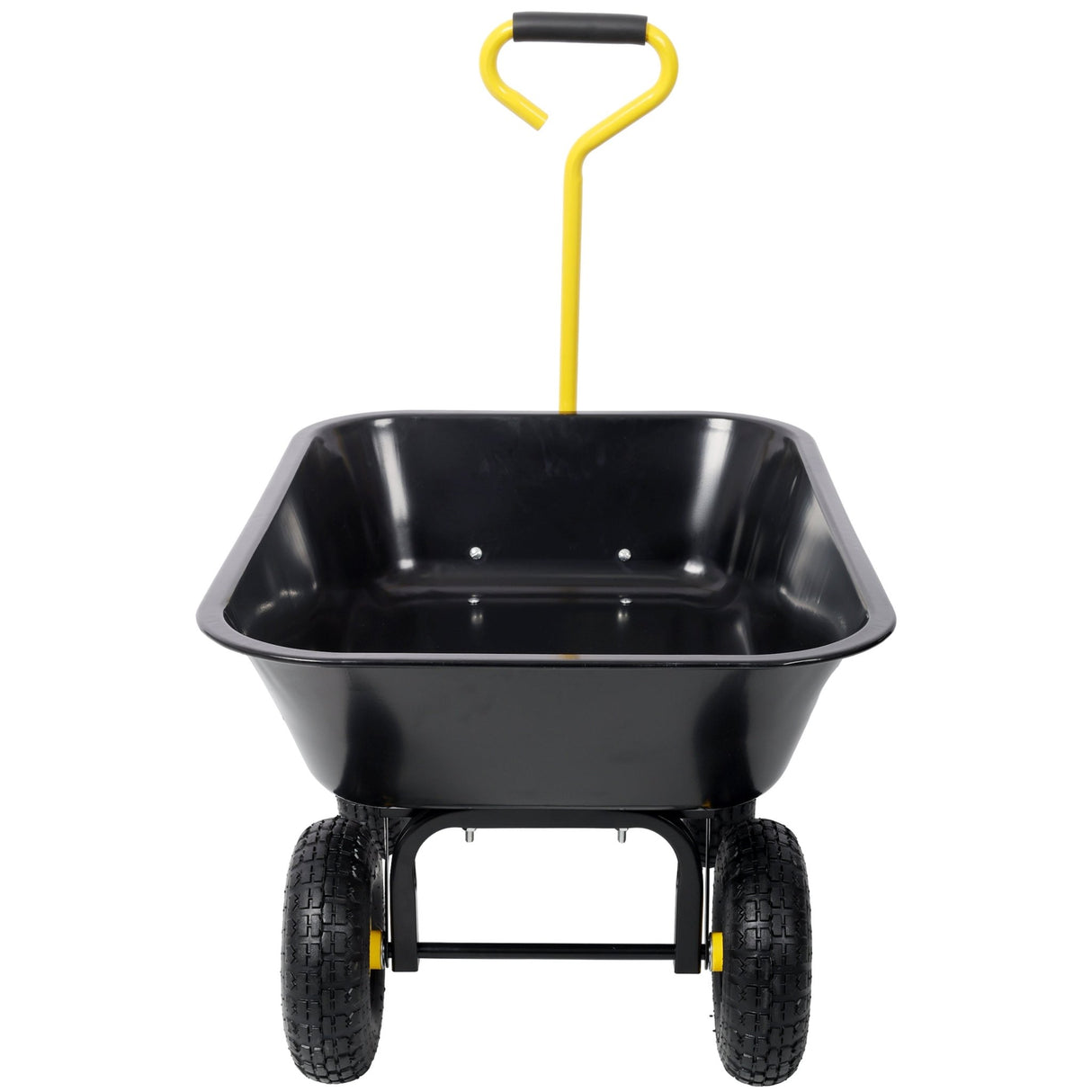 Metal Dumping Cart 600lb Garden Cart Utility Yard Cart with 10 Inch Tires for Lawn Gardening Construction - Fab Heavy Parts