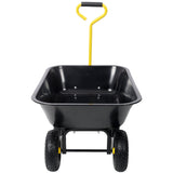 Metal Dumping Cart 600lb Garden Cart Utility Yard Cart with 10 Inch Tires for Lawn Gardening Construction - Fab Heavy Parts