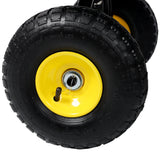 Metal Dumping Cart 600lb Garden Cart Utility Yard Cart with 10 Inch Tires for Lawn Gardening Construction - Fab Heavy Parts