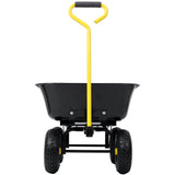 Metal Dumping Cart 600lb Garden Cart Utility Yard Cart with 10 Inch Tires for Lawn Gardening Construction - Fab Heavy Parts