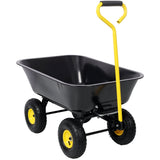 Metal Dumping Cart 600lb Garden Cart Utility Yard Cart with 10 Inch Tires for Lawn Gardening Construction - Fab Heavy Parts