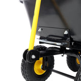 Metal Dumping Cart 600lb Garden Cart Utility Yard Cart with 10 Inch Tires for Lawn Gardening Construction - Fab Heavy Parts