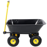 Metal Dumping Cart 600lb Garden Cart Utility Yard Cart with 10 Inch Tires for Lawn Gardening Construction - Fab Heavy Parts