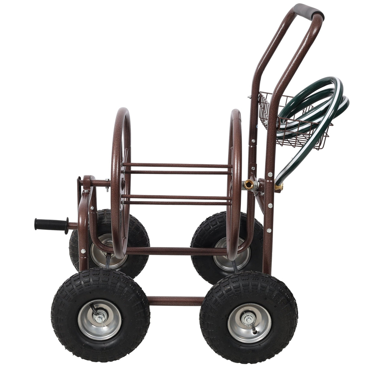 Metal Hose Reel Cart with Wheels Heavy Duty Hose Caddie 250 Ft Hose Capacity - Fab Heavy Parts