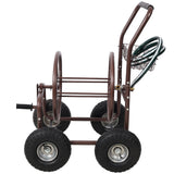 Metal Hose Reel Cart with Wheels Heavy Duty Hose Caddie 250 Ft Hose Capacity - Fab Heavy Parts