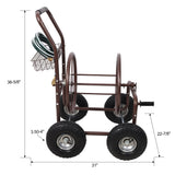 Metal Hose Reel Cart with Wheels Heavy Duty Hose Caddie 250 Ft Hose Capacity - Fab Heavy Parts