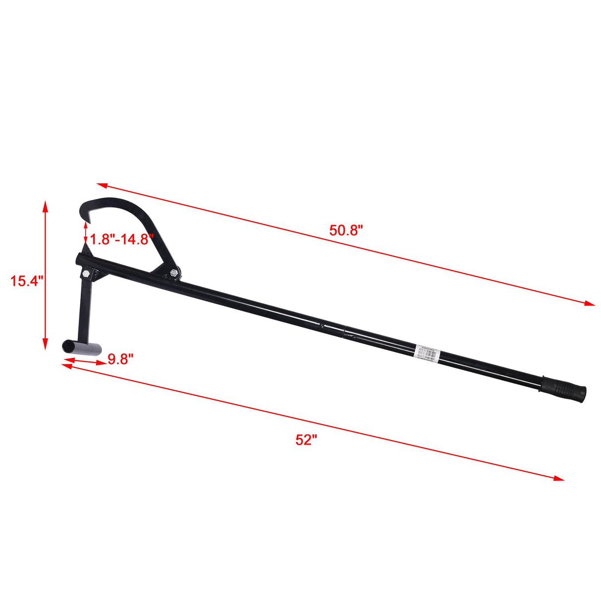 Metal Timber Jack Triple Thick Log Lifter Heavy - Duty 48" - Black - Fab Heavy Parts