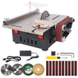 Mini Table Saw Belt Sander Stainless Steel Top 4pcs Blades 10pcs Sanding Blet 7 Gear Adjustable 0 - 90° Angle - Fab Heavy Parts
