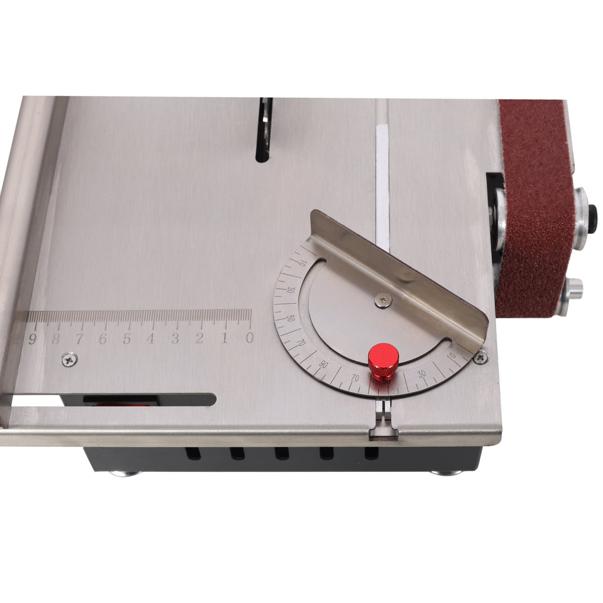 Mini Table Saw Belt Sander Stainless Steel Top 4pcs Blades 10pcs Sanding Blet 7 Gear Adjustable 0 - 90° Angle - Fab Heavy Parts