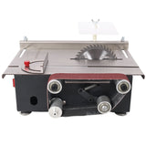 Mini Table Saw Belt Sander Stainless Steel Top 4pcs Blades 10pcs Sanding Blet 7 Gear Adjustable 0 - 90° Angle - Fab Heavy Parts