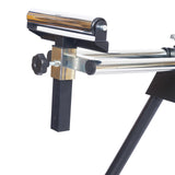 Miter Saw Stand with Quick Release Mounting Brackets Roolers Stops Compact Folding 330lbs Black - Fab Heavy Parts