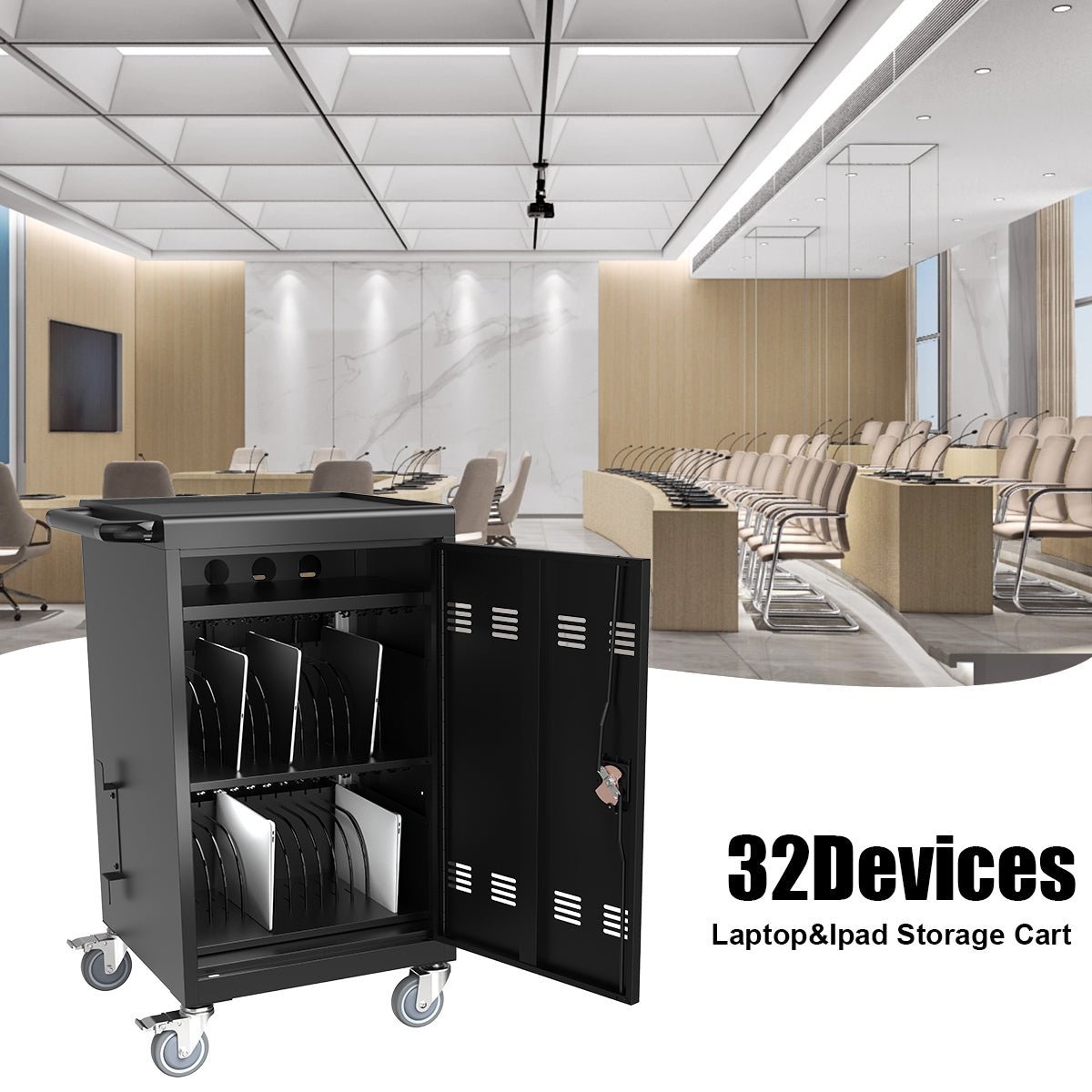 Mobile Charging Cart and Cabinet 32 - Device - Fab Heavy Parts