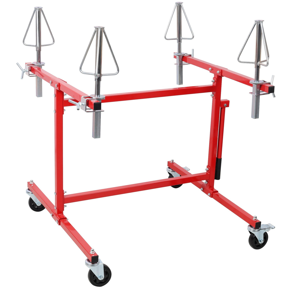 Mobile Wheel Panel Paint Stand Wheel Rim Painting Stand Auto Body Stand - Red - Fab Heavy Parts