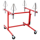 Mobile Wheel Panel Paint Stand Wheel Rim Painting Stand Auto Body Stand - Red - Fab Heavy Parts