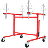 Mobile Wheel Panel Paint Stand Wheel Rim Painting Stand Auto Body Stand - Red - Fab Heavy Parts