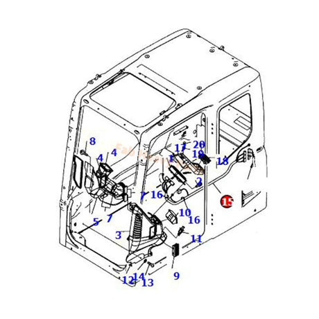 Monitor Wiring Harness 208 - 53 - 12920 Fits for Komatsu Excavator PC130 - 7 PC200 - 7 PC270 - 7 PC300 - 7 PC350 - 7 PC400 - 7 PC450 - 7 - Fab Heavy Parts