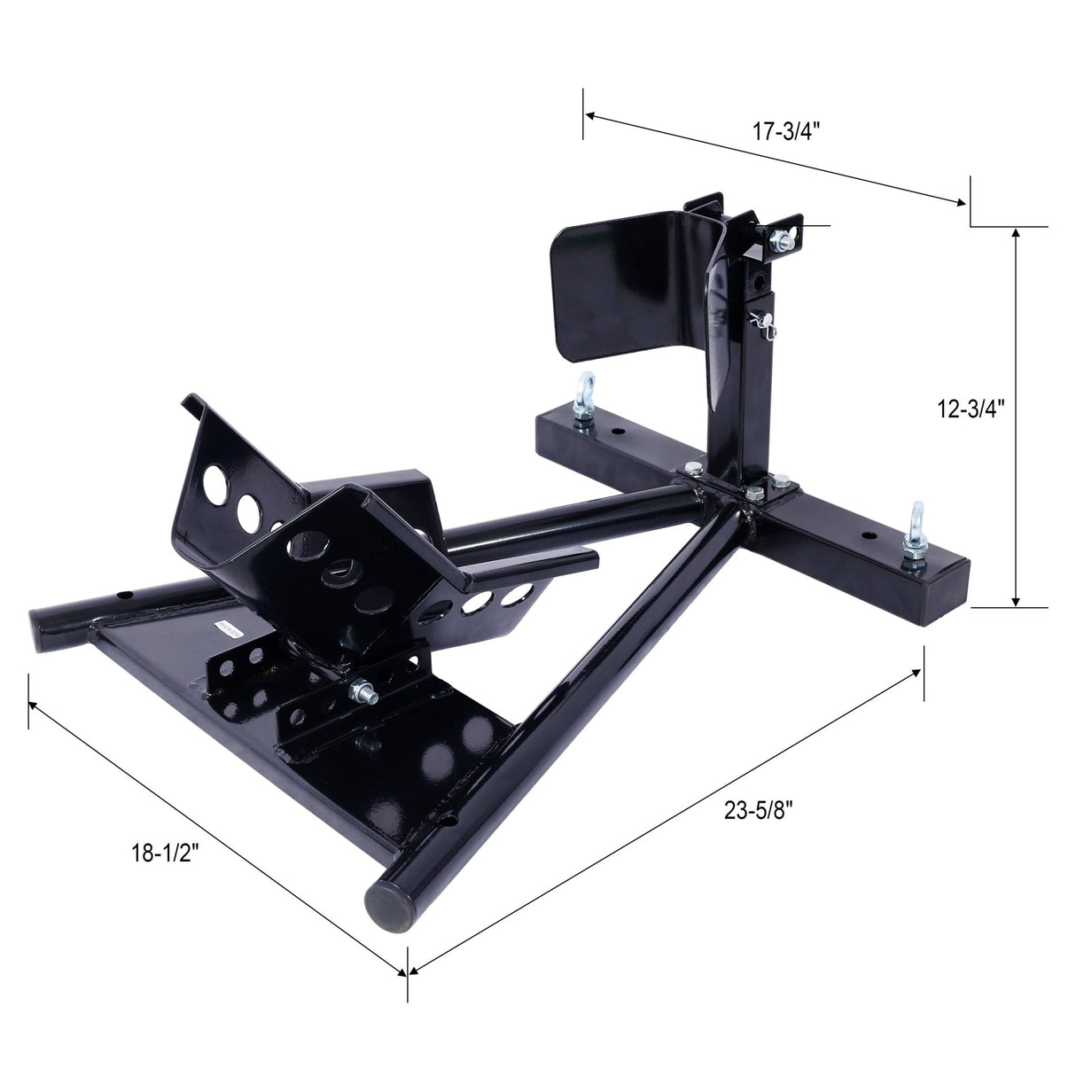 Motorcycle Front Tire Motorbike Chock for 17" - 21" Wheels Locking Adjusting Stand - Black - Fab Heavy Parts