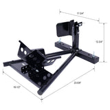 Motorcycle Front Tire Motorbike Chock for 17" - 21" Wheels Locking Adjusting Stand - Black - Fab Heavy Parts