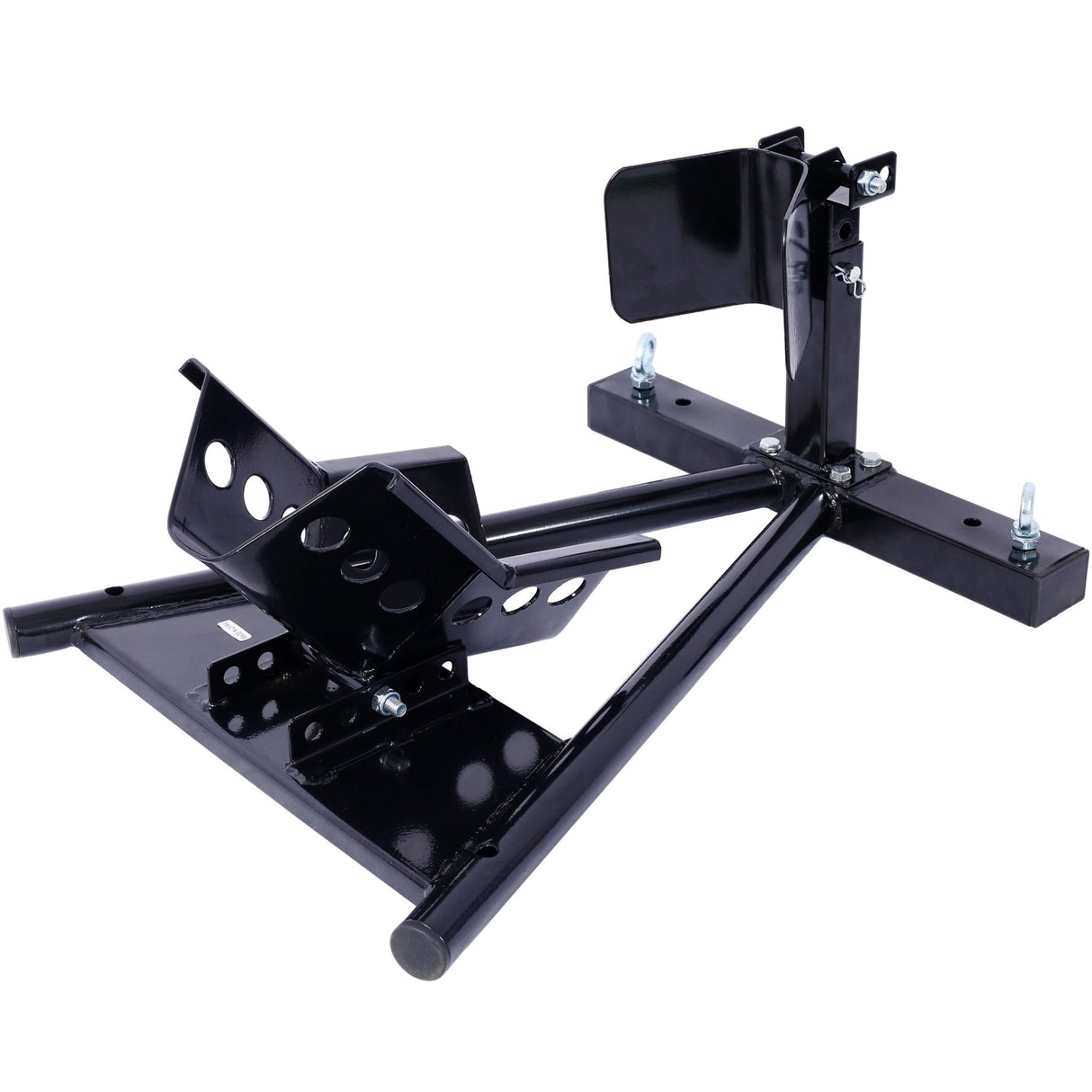 Motorcycle Front Tire Motorbike Chock for 17" - 21" Wheels Locking Adjusting Stand - Black - Fab Heavy Parts