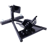 Motorcycle Front Tire Motorbike Chock for 17" - 21" Wheels Locking Adjusting Stand - Black - Fab Heavy Parts