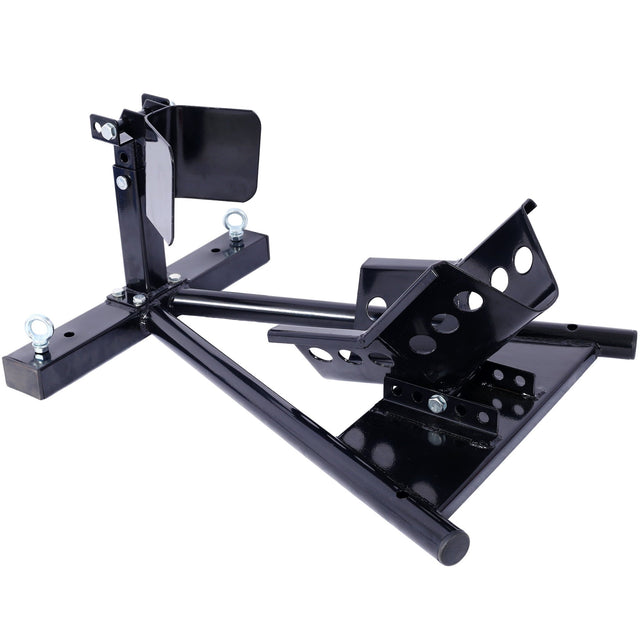Motorcycle Front Tire Motorbike Chock for 17" - 21" Wheels Locking Adjusting Stand - Black - Fab Heavy Parts