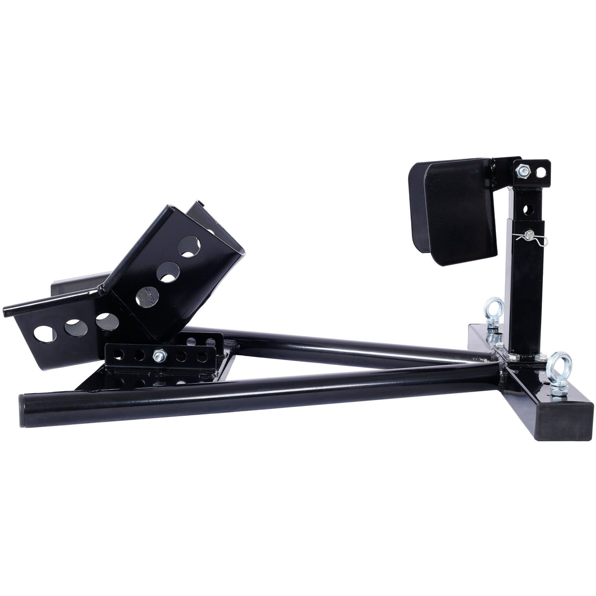 Motorcycle Front Tire Motorbike Chock for 17" - 21" Wheels Locking Adjusting Stand - Black - Fab Heavy Parts