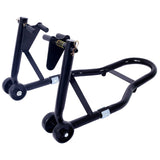 Motorcycle Stand 1000LB Sport Bike Front and Rear Wheel Lift Swingarm Paddock U - Black - Fab Heavy Parts