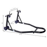 Motorcycle Stand 1000LB Sport Bike Front and Rear Wheel Lift Swingarm Paddock U - Black - Fab Heavy Parts