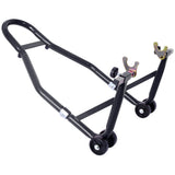 Motorcycle Stand 1000LB Sport Bike Front and Rear Wheel Lift Swingarm Paddock U - Black - Fab Heavy Parts