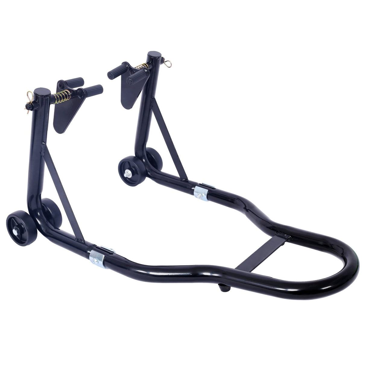 Motorcycle Stand 1000LB Sport Bike Front and Rear Wheel Lift Swingarm Paddock U - Black - Fab Heavy Parts