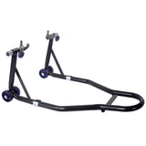 Motorcycle Stand 1000LB Sport Bike Front and Rear Wheel Lift Swingarm Paddock U - Black - Fab Heavy Parts