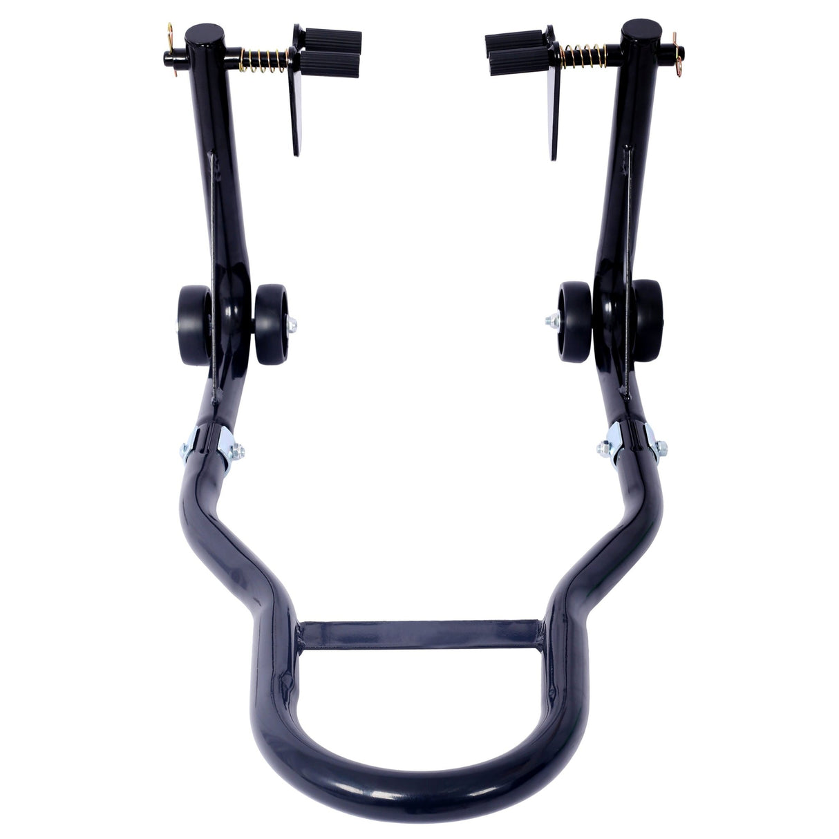Motorcycle Stand 1000LB Sport Bike Front and Rear Wheel Lift Swingarm Paddock U - Black - Fab Heavy Parts