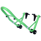 Motorcycle Stand 1000LB Sport Bike Front and Rear Wheel Lift Swingarm Paddock U - Green - Fab Heavy Parts