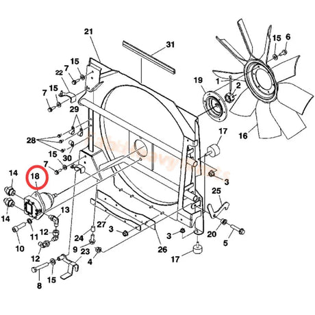 MovYard® Hydraulic Motor F070823 Fits for John Deere Forwarder 810E 1010E 1210E 1210G 1510E 1910E - Fab Heavy Parts