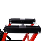 MovYard® Hydraulic Motorcycle Lift Jack 1500 LBS Capacity ATV Scissor Portable Table with 4 Wheels Foot - Operated Hoist Stand - Fab Heavy Parts