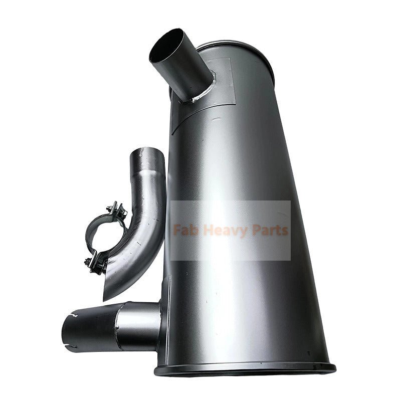 Muffler 125 - 2945 with Clamp and 2 Piece U - Bolt for Caterpillar CAT Engine 3066 Excavator 320 320L 320B 320BL 320BU 320BN 320N 322BL 320BLU - Fab Heavy Parts