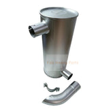 Muffler 2427N3301 Fits for Mitsubishi Engine 6D31 Kobelco Excavator SK200 SK200LC SK200 - 3 SK200LC - 3 - Fab Heavy Parts