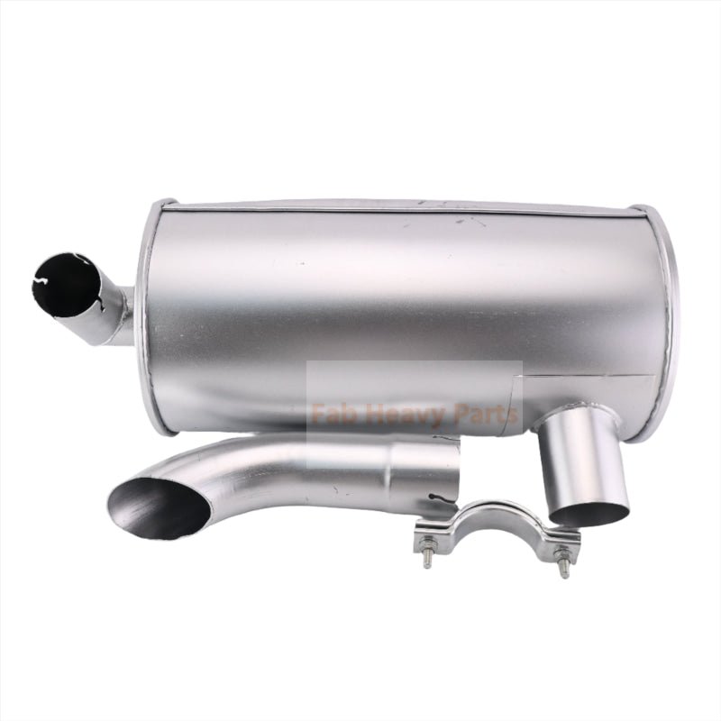 Muffler 4191187 with Clamp 4213017 and 2Piece U - Bolt 4181672 Fits for Isuzu Engine 4BD1 Hitachi Excavator EX120 EX150 - Fab Heavy Parts
