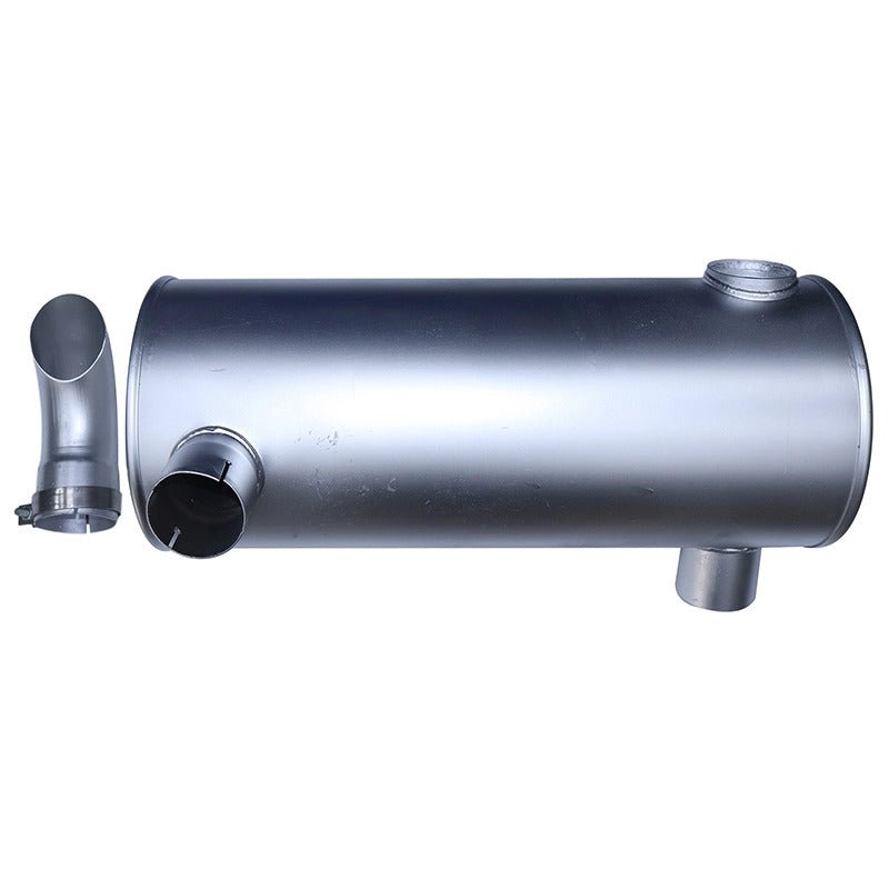 Muffler 4416602 with Clamp and 2Piece U - Bolt Fits for Isuzu Engine 6BG1 Hitachi Excavator ZX125W ZX200 ZX200 - 3 ZX210 ZX240 ZAXIS200F ZAXIS200LC ZAXIS210W - Fab Heavy Parts