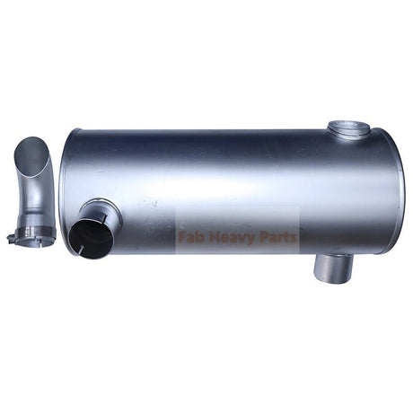 Muffler 4448414 with Clamp and 2Piece U - Bolt Fits for Isuzu Engine 6BG1 Hitachi Excavator ZX225U ZX230 ZX240K ZX240LC - 3G ZX250 ZX270 ZX280LC ZX300W - Fab Heavy Parts