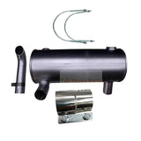 Muffler 5I - 7935 with U Bolt 5I - 7848 and Clamp 5I - 7639 for Caterpillar CAT Engine 3064 Excavator 311B 312B E110B E120B E311 E312 E311B E312B - Fab Heavy Parts
