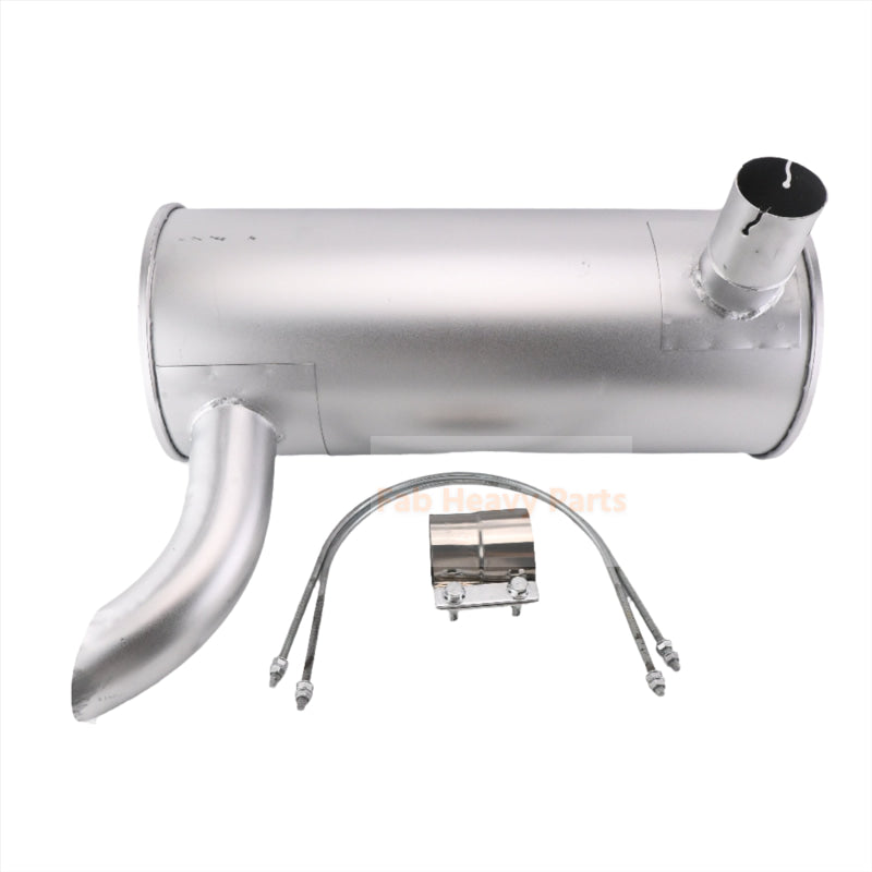 Muffler Silencer 2427U347D3 with 2Pcs U Bolt 2420T7227 and Clamp 2432R234 Fits for Kobelco Excavator MD200BLC K907LC K907 K907LC-2 K907-2